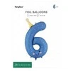 Party Deco PartyDeco Balon fol.Cyfra 6 86cm nieb.FB411T-6 36344