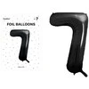 PartyDeco Balionas folinis skaičius 7 juodas 86cm