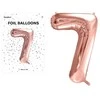 PartyDeco Folinis balionas "7" rožinio aukso, 86 cm