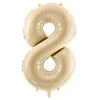 Party Deco Balionas folinis skaičius 8 gelsvas matinis 72cm