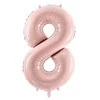 PartyDeco Balionas folinis skaičius 8 rausvas 72cm