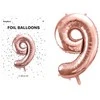 PartyDeco Folinis balionas "9" rožinio aukso, 86 cm