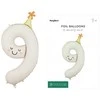 PartyDeco Balon fol.Cyfra 9 86cm krem.FB411T-9 48101