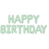 PartyDeco Folinis balionas Happ Birthday žalsvas 340x35cm