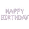 PartyDeco Folinis balionas Happ Birthday violetinis 340x35cm