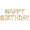 PartyDeco Folinis balionas Happ Birthday kreminis 340x35cm