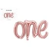 PartyDeco Folinis balionas "One" rožinio aukso