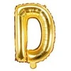 Party Deco Folinis balionas raidė D auksinis 35cm