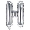 Party Deco Folinis balionas raidė H sidabrinis 35cm