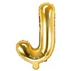 Party Deco Folinis balionas raidė J auksinis 35cm