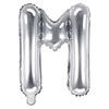 Party Deco Folinis balionas raidė M sidabrinis 35cm