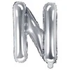 Party Deco Folinis balionas raidė N sidabrinis 35cm