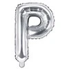 Party Deco Folinis balionas raidė P sidabrinis 35cm