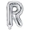 Party Deco Folinis balionas raidė R sidabrinis 35cm