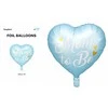 Party Deco Folinis balionas širdelė "Mom to Be" 35cm melsvas