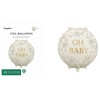 Party Deco PartyDeco Folinis balionas „Oh Baby“ 35x35 mišrus FB284 86340