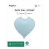 Party Deco PartyDeco Balon fol.Serce 45cm mglisty nieb.FB9T-093 75825
