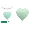 PartyDeco Balon fol.Serce 45cm žalia FB9T-012 75832