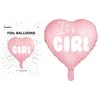 Party Deco PartyDeco Folinis balionas "Tai mergaitė"