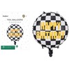 PartyDeco Folinis balionas Languota vėliava Happy Birthday, 45cm