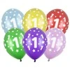 Party Deco PartyDeco Balony 30cm 1-ojo gimtadienio metalo spalvų mišinys A50 91794