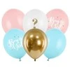 PartyDeco Balionų rinkinys "Boy or Girl" 30cm 6 vnt