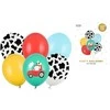 PartyDeco Balionų rinkinys "Traktoriukas" 30cm 6 vnt