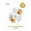 PartyDeco Balionų rinkinys krikštynom "God Bless" 30cm 6 vnt