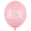 Boland Traciks Balionai "Happy birthday" rausvi 30cm 6 vnt