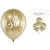 PartyDeco Auksiniai balionai su skaičiumi 30, 6vnt