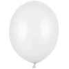 PartyDeco Stiprūs balionai Balti, blizgūs 30 cm, 50vnt
