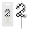 PartyDeco Gimtadienio žvakė Skaičius 2 5.5cm mišrus 30947