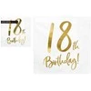Party Deco Servetėlės 3 sluoksnių "18 gimtadienis" baltos