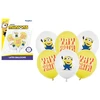 PartyDeco Stiprūs balionai 30 cm su minionų raštu 1 pakuotė/6 vnt. 30343