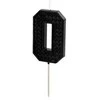 Pro-Line PartyDeco gimtadienio žvakė, numeris 0, 6 cm, juoda, 31692