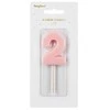 Party Deco Gimtadienio žvakutė su smeigtuku nr 2 rausva 5,5cm