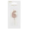 PartyDeco Gimtadienio žvakutė su smeigtuku nr 6 rausvai auksinė 4,5cm