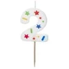 Slowmoose PartyDeco gimtadienio žvakė, numeris 2, konfeti rutuliukas, 5,5 cm, 40014