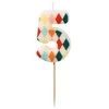 Party Deco PartyDeco gimtadienio žvakė Nr. 5, rombo formos, 55 cm, mišinio spalva 67240