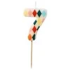 Party Deco PartyDeco gimtadienio žvakė Nr. 7, rombo formos, 55 cm, mišinio spalva 67325