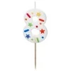 Slowmoose PartyDeco wieczka urodz.Cyfra 8 balta konfetti 5,5cm 40250