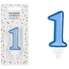 PartyDeco Gimtadienio žvakutė nr 1 melsva 7cm