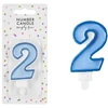 PartyDeco Gimtadienio žvakutė nr 2 melsva 7cm