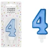 PartyDeco Gimtadienio žvakutė nr 4 melsva 7cm