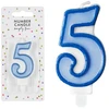PartyDeco Gimtadienio žvakutė nr 5 melsva 7cm