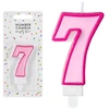 PartyDeco Gimtadienio žvakutė nr 7 rausva 7cm
