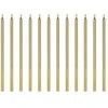 Party Deco Žvakutės gimtadienio 12 vnt 14cm auksinės