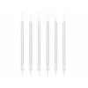 Party Deco Žvakutės gimtadienio 12 vnt 14cm baltos