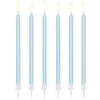 Party Deco Žvakutės gimtadienio 12 vnt 14cm melsvos