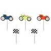 Party Deco Gimtadienio žvakutės "Lenktynės" spalvotos 5 vnt 2*3cm